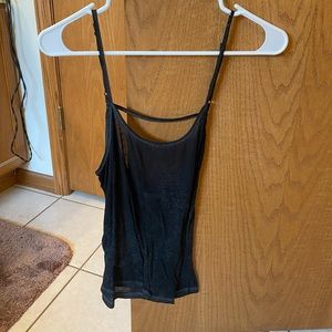 Black see through tank top